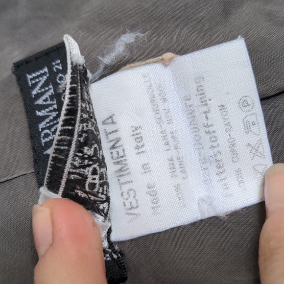 Vintage Armani Suit Jacket & Skirt Small Green Bergdorf Goodman Milano - Picture 8 of 13